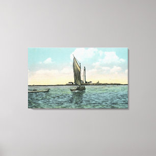 View of the Boon Island Lighthouse off York Canvas Print