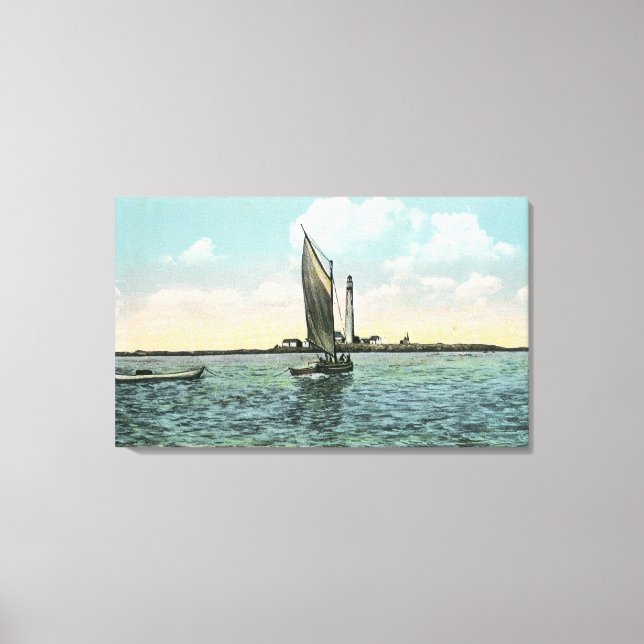 View of the Boon Island Lighthouse off York Canvas Print (Front)