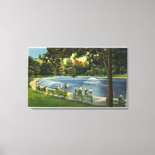 View of the Boston Common Frog Pond Canvas Print