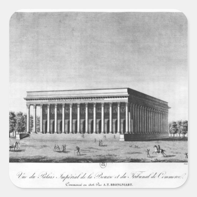 View of the Bourse Imperial Palace Square Sticker (Front)