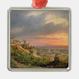View of the Butte Montmartre, c.1830 Metal Tree Decoration