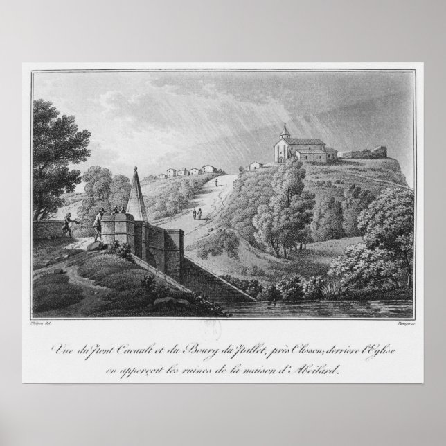 View of the Cacault bridge and village of Poster (Front)