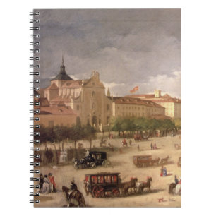 View of the Calle de Alcala, Madrid (oil on canvas Notebook