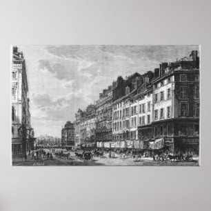 View of the Canebiere at Marseilles Poster