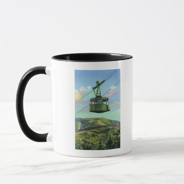 View of the Cannon Mt Tram Ascending Mug (Left)