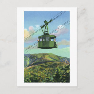 View of the Cannon Mt Tram Ascending Postcard