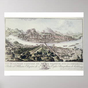 View of the Capital City and Fortress of Salzburg, Poster