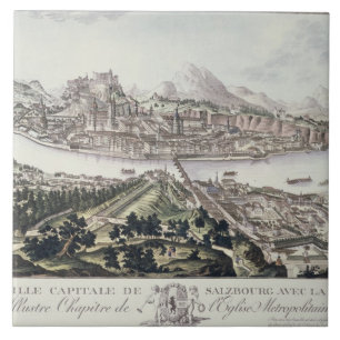 View of the Capital City and Fortress of Salzburg, Tile