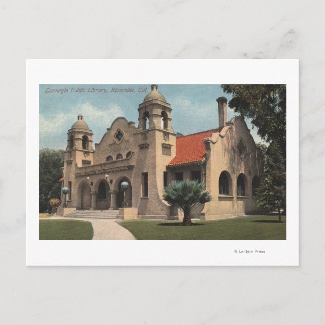 View of the Carnegie Public Library Postcard (Front)