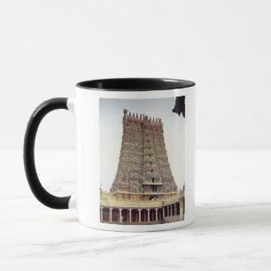 View of the carved exterior of the south gopuram mug