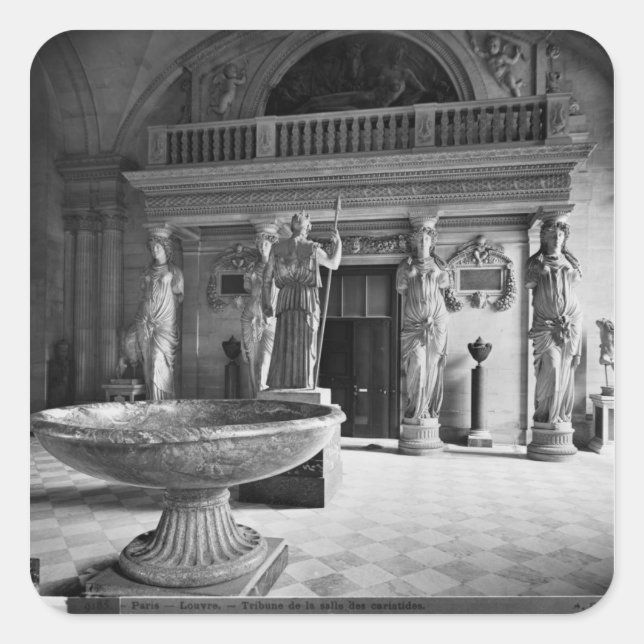 View of the Caryatids Tribune Square Sticker (Front)