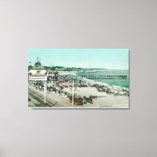 View of the Casino, Beach, and Pier Canvas Print
