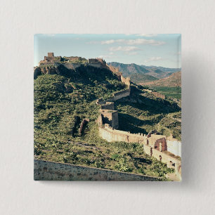 View of the castle, 8th-12th century 15 cm square badge