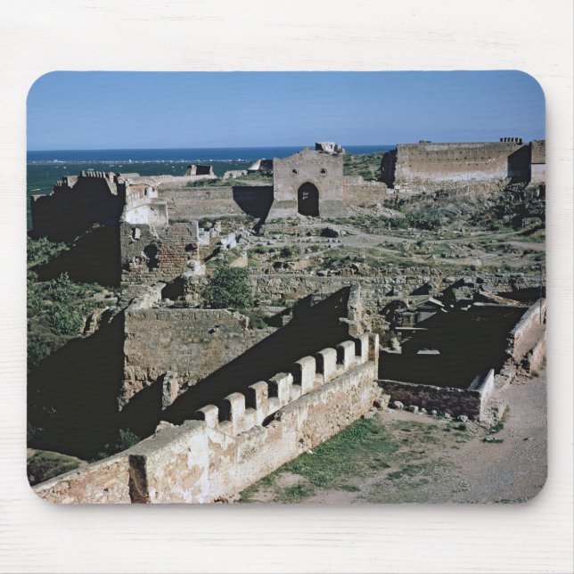 View of the castle, 8th-12th century mouse mat (Front)