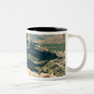 View of the castle, 8th-12th century Two-Tone coffee mug