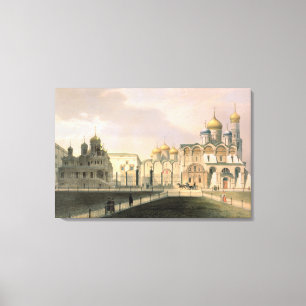 View of the Cathedrals in the Moscow Kremlin Canvas Print