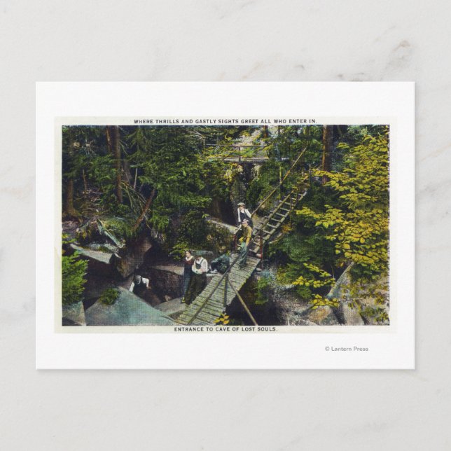 View of the Cave of Lost Souls Entrance Postcard (Front)