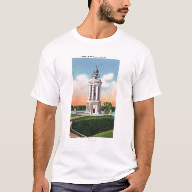 View of the Champlain Memorial Monument T-Shirt (Front)