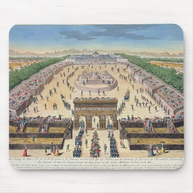 View of the Champs de Mars, 14th July 1790 Mouse Mat (Front)