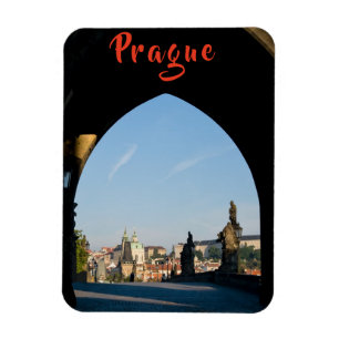 View of the Charles bridge in Prague - Czech R. Magnet