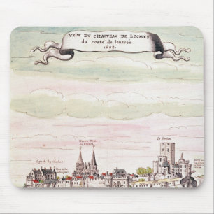 View of the Chateau de Loches, 1699 Mouse Mat