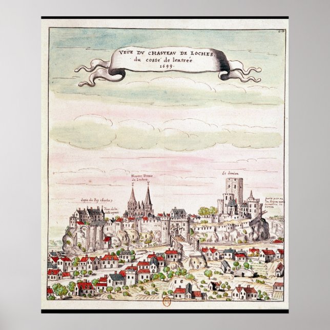 View of the Chateau de Loches, 1699 Poster (Front)
