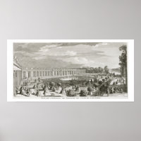 View of the Chateau de Trianon, the parterre (engr