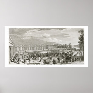 View of the Chateau de Trianon, the parterre (engr Poster