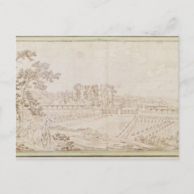 View of the Chateau of Celle-Saint-Cloud, c.1750 Postcard (Front)