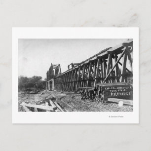 View of the Chico-Oroville Bridge Postcard