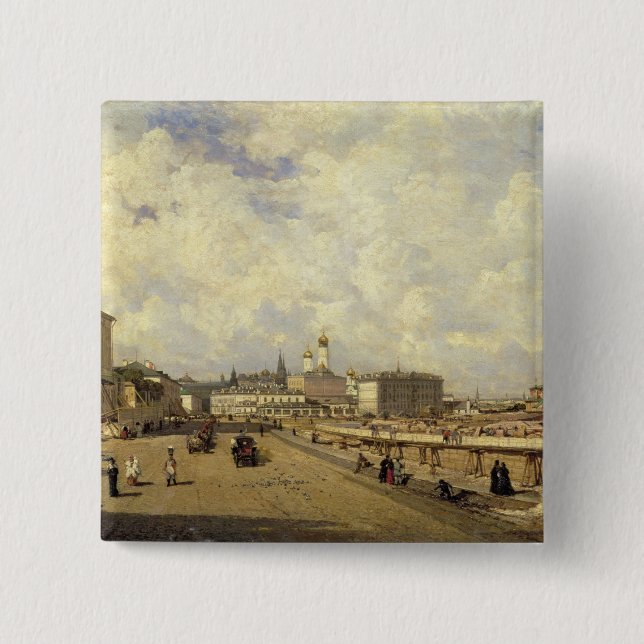 View of the Christ Saviour Cathedral 15 Cm Square Badge (Front)