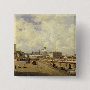 View of the Christ Saviour Cathedral 15 Cm Square Badge