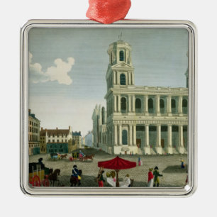 View of the Church of Saint-Sulpice Metal Tree Decoration