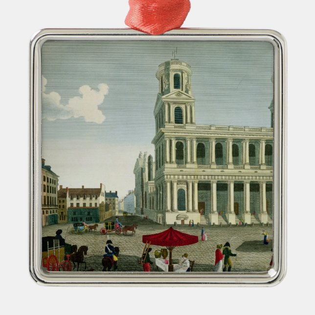 View of the Church of Saint-Sulpice Metal Tree Decoration (Front)