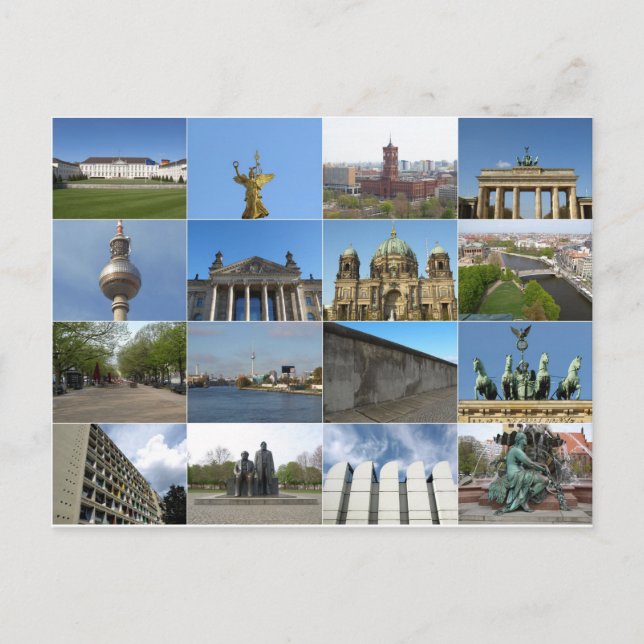 View of the city of Berlin in Germany Postcard (Front)