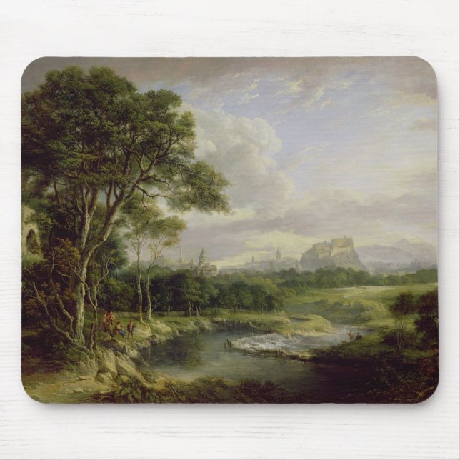 View of the City of Edinburgh, c.1822 (oil on canv Mouse Mat (Front)
