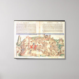View of the city of Jerusalem, from the Nuremberg Canvas Print