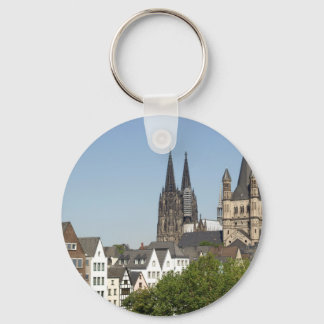 View of the city of Koeln (Cologne) in Germany Key Ring