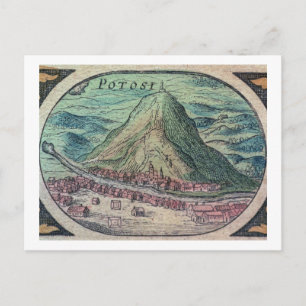 View of the city of Potosi, Bolivia, with its famo Postcard
