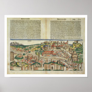 View of the City of Rome, from the Nuremberg Chron Poster