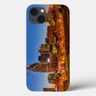 View of the city skyline at dusk iPhone 13 case