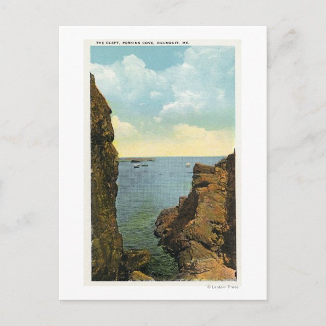 View of the Cleft at Perkins Cove Postcard (Front)