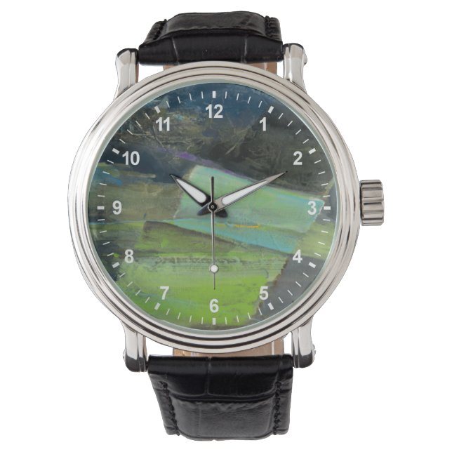 View of the Coast II | Abstract Print Watch (Front)