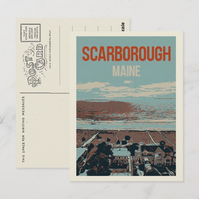 View of the coastline Scarborough Maine USA Postcard (Front/Back)