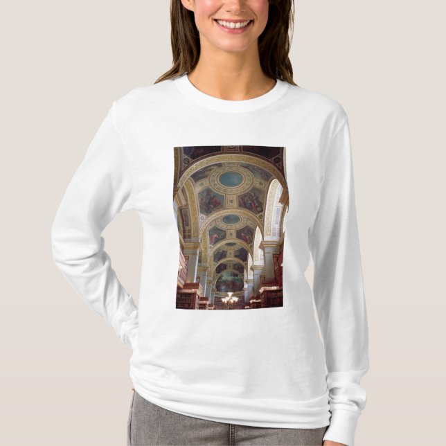 View of the coffered Library ceiling with gilded s T-Shirt (Front)