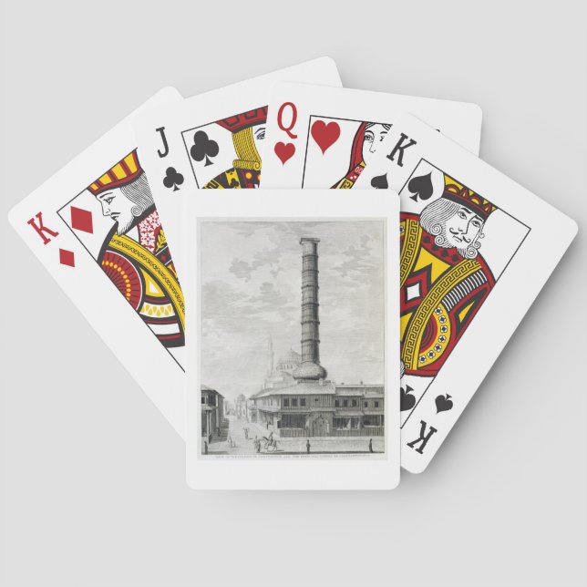 View of the Column of Constantine and the Principa Playing Cards (Back)