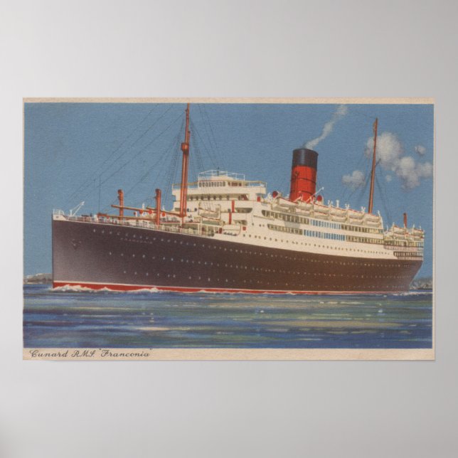 View of the Cunard R.M.L. Franconia Poster (Front)