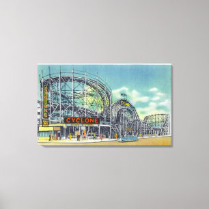 View of the Cyclone Rollercoaster # 2 Canvas Print