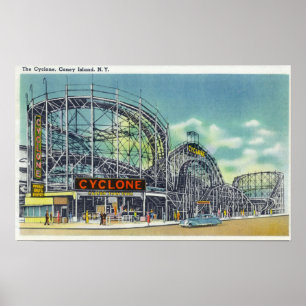 View of the Cyclone Rollercoaster # 2 Poster