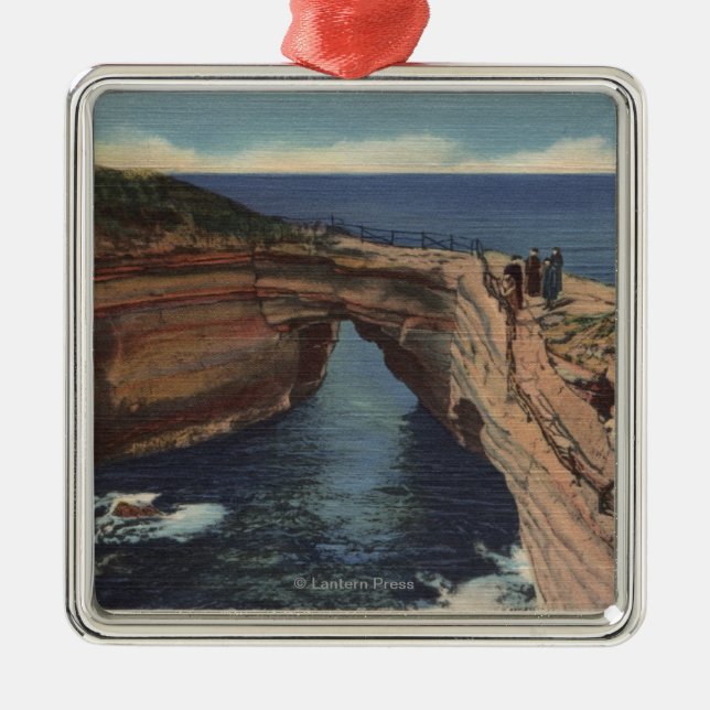 View of the Devil's Pot & the Sunset Cliffs Metal Tree Decoration (Front)